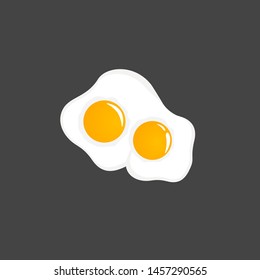 scrambled eggs vector illustration. fried egg. breakfast time