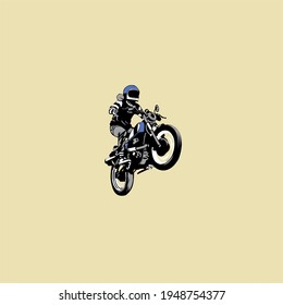 Scrambler motorcyle custom vector art