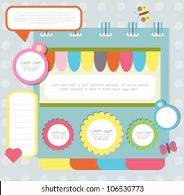 scrap book style web page design