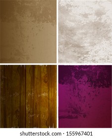 Scrap booking set. old paper textures. Eps 10 file with transparencies and drop shadow(banner).