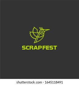 Scrap Metal Art Fest Logo Vector