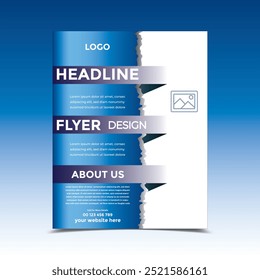 scrap paper type design flyer template