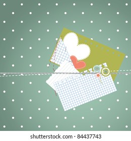 Scrap retro background with blank space for your or text