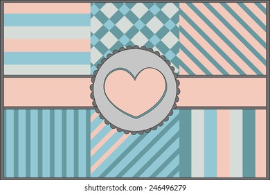 Scrap set of 6 squares