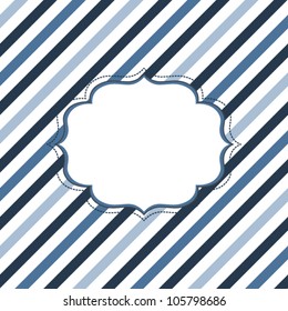 Scrap striped card with frame