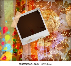 Scrap template with blank space for your photos or text