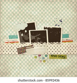 Scrap template with a cloud