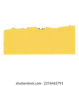 scrap of yellow paper with scorched edges for scrapbooking design