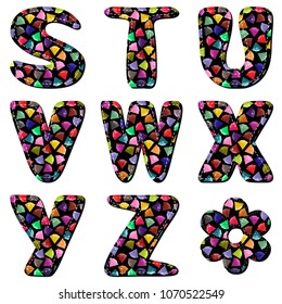 scrapbook alphabet with diamonds 