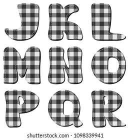 scrapbook alphabet on white background