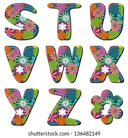 scrapbook alphabet on white background