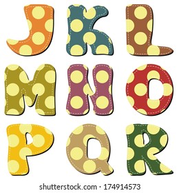 scrapbook alphabet on white background