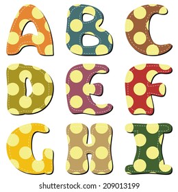 scrapbook alphabet on white background