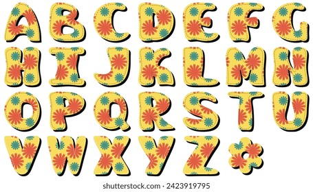 Scrapbook alphabet on white background see another patterns in my portfolio