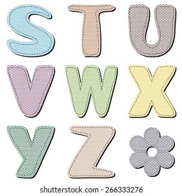 Colored Letters Set Alphabet Children Isolated Stock Illustration ...