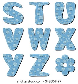 Scrapbook alphabet on white background vector illustration 