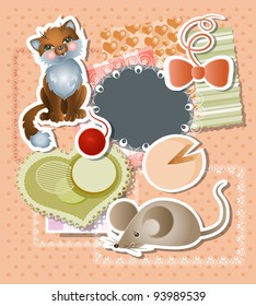 Scrapbook background for baby
