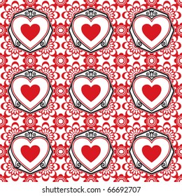 scrapbook background design, vector repeating ornament