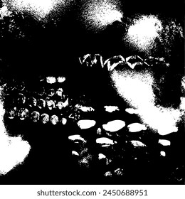 Scrapbook black and white creative hand drawn background. Grunge graphics universal