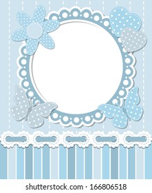 Scrapbook blue frame