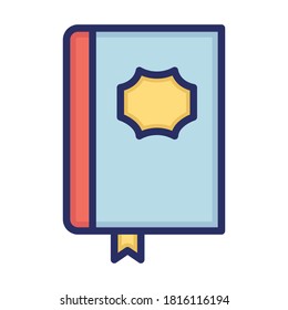 
Scrapbook, book, diary, notebook, fully editable vector icon
