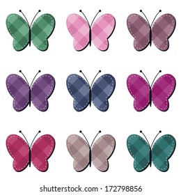 scrapbook butterflies on white background