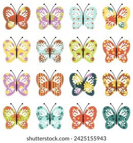 scrapbook butterflies on white background art decor sewing design objects 