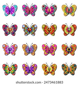 scrapbook butterflies on white background art decor sewing design objects	
