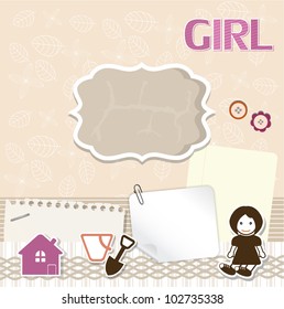 Scrapbook card for baby