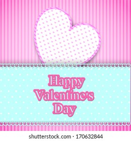 scrapbook card Happy Valentine's Day background concept. Vector illustration