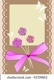 scrapbook card for holiday, vector