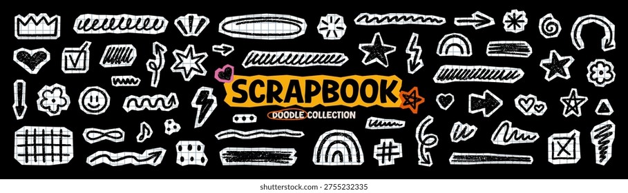 Scrapbook crayón niños garabatos