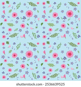 Scrapbook Cute prints background,Seamless flower for dress, scarf, skirt, picnic tablecloth, other fabric design.Design for carpet,cover,wallpaper,wrapping,clothing.