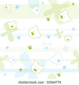 scrapbook design element. baby boy shower Background pattern
Cute seamless baby boy pattern with little bears - Suitable for baby arrival card, baby shower...