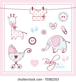 scrapbook design elements
baby shower design elements
Unique Baby shower drawings
for baby shower invitation, card, scrapbook, album