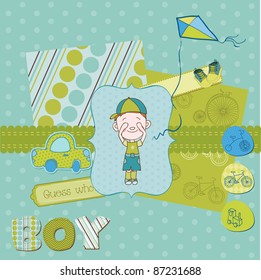 Scrapbook design elements - Cute Baby Boy Set