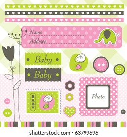 Scrapbook design elements
Cute hand - drawn design elements for cards, greetings, albums...