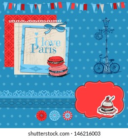 Scrapbook Design Elements - Paris Vintage Set - in vector