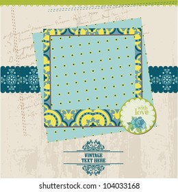 Scrapbook Design Elements - Vintage Card mit Foto-Rahmen - in Vektorgrafik
