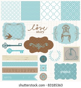 Scrapbook design elements - Vintage Love Set