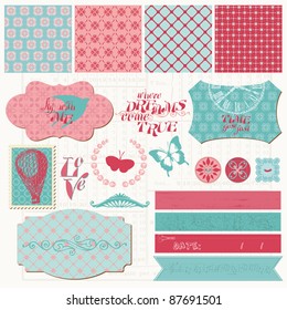 Scrapbook design elements - Vintage Love Set