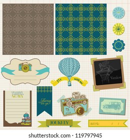 Scrapbook Design Elements - Vintage Travel Set- in vector