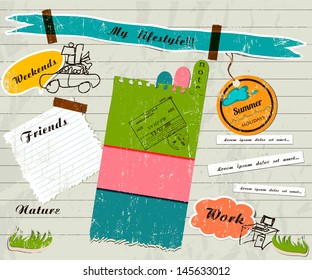 scrapbook details set.  vector illustration EPS 10