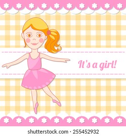 Scrapbook elements, baby shower card EPS10
