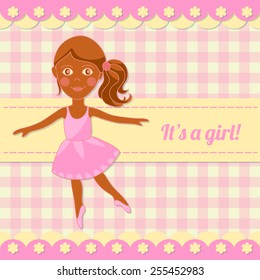 Scrapbook elements, baby shower card EPS10