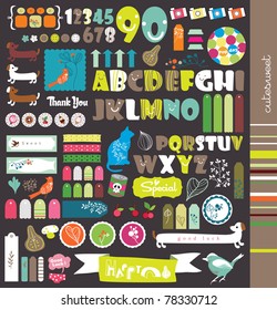 scrapbook elements with letters