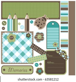 Scrapbook elements, vector