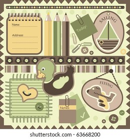 Scrapbook elements, vector