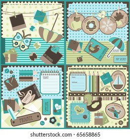 Scrapbook elements, vector