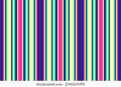 Scrapbook fabric lines stripe, geometrical pattern seamless vertical. Amarillo background vector texture textile in yellow and indigo colors palette.